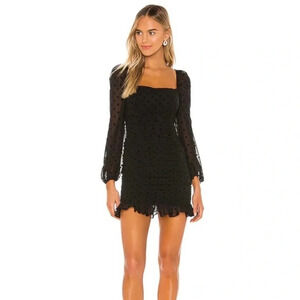 Lovers + Friends Arielle polka dot ruched mini dress